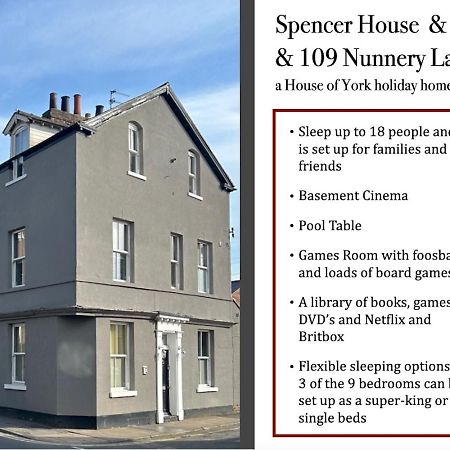 Spencer House & 107 & 109 Nunnery Lane Villa York Exterior photo