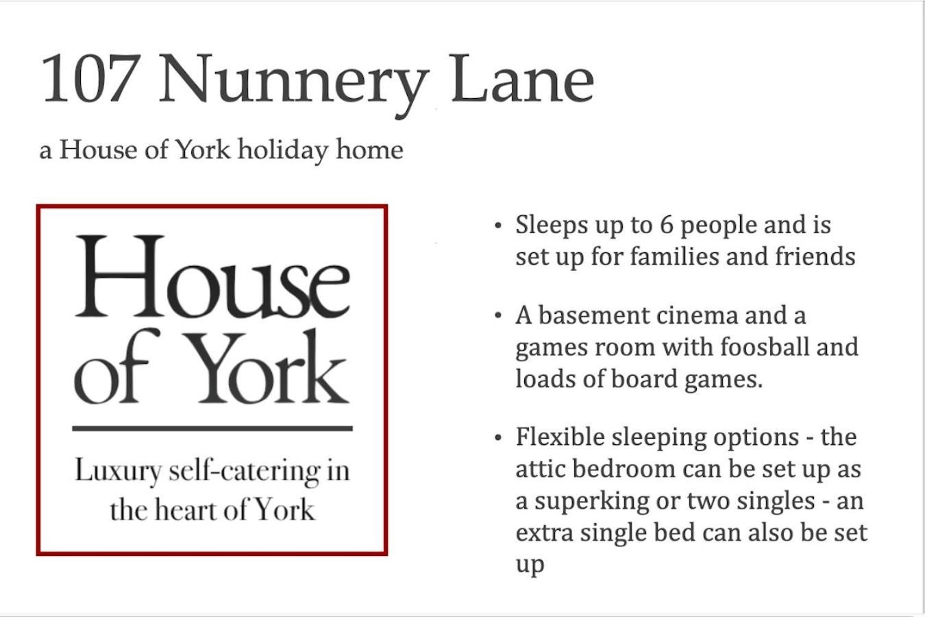 Spencer House & 107 & 109 Nunnery Lane Villa York Exterior photo